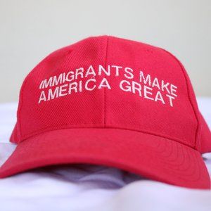 'Immigrants Make America Great' Red MAGA Style Hat